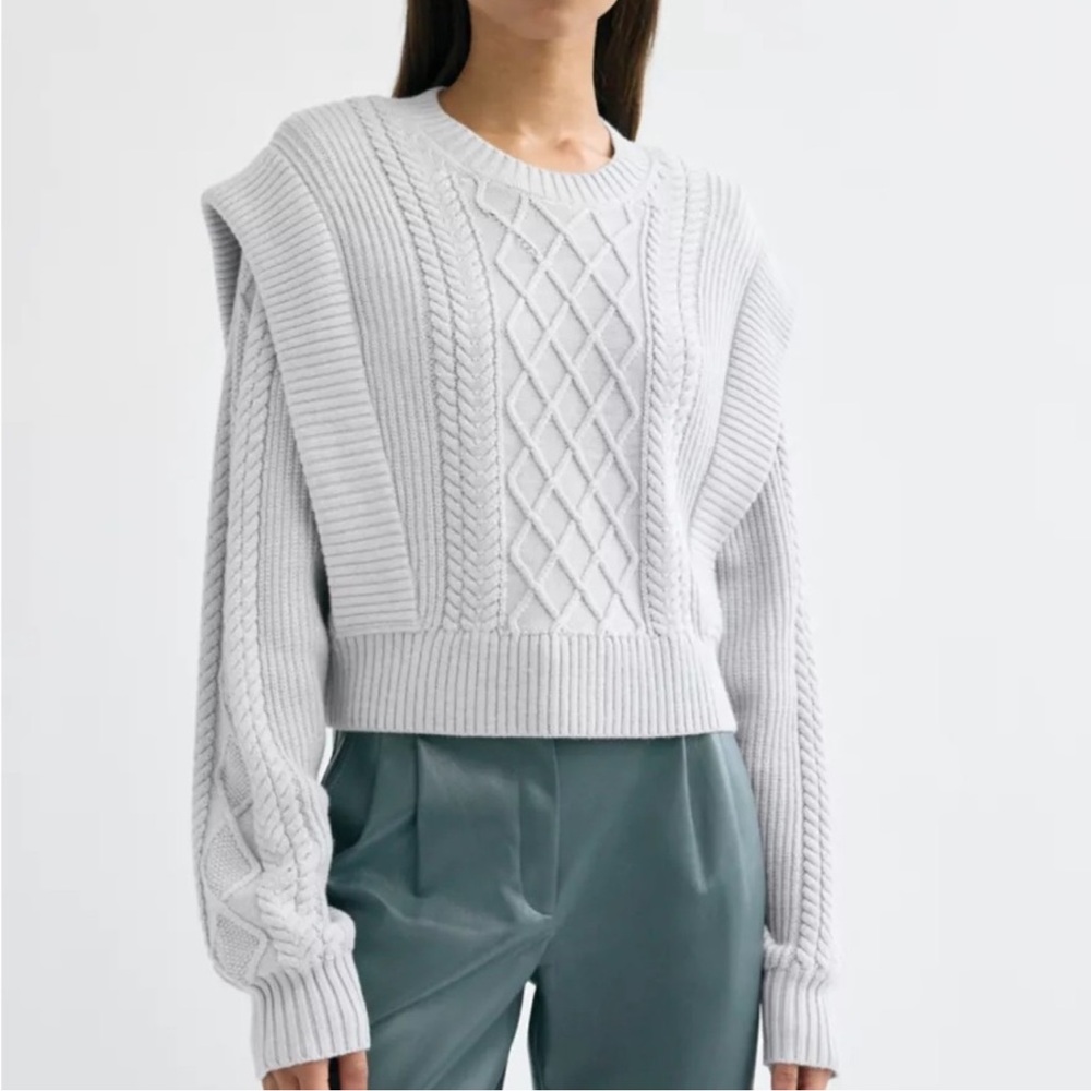 Aritzia Seek Sweater - cable knit merino wool